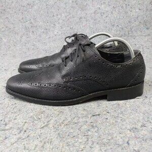 Florsheim Brogue Wingtip Oxfords Mens Size 8 Dress Shoes Black Leather Lace Up